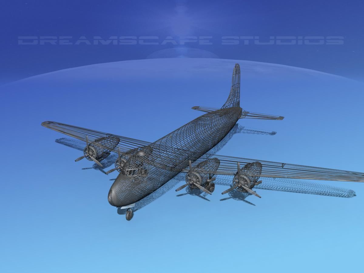 Douglas C-54 Skymaster V04 3D model_16