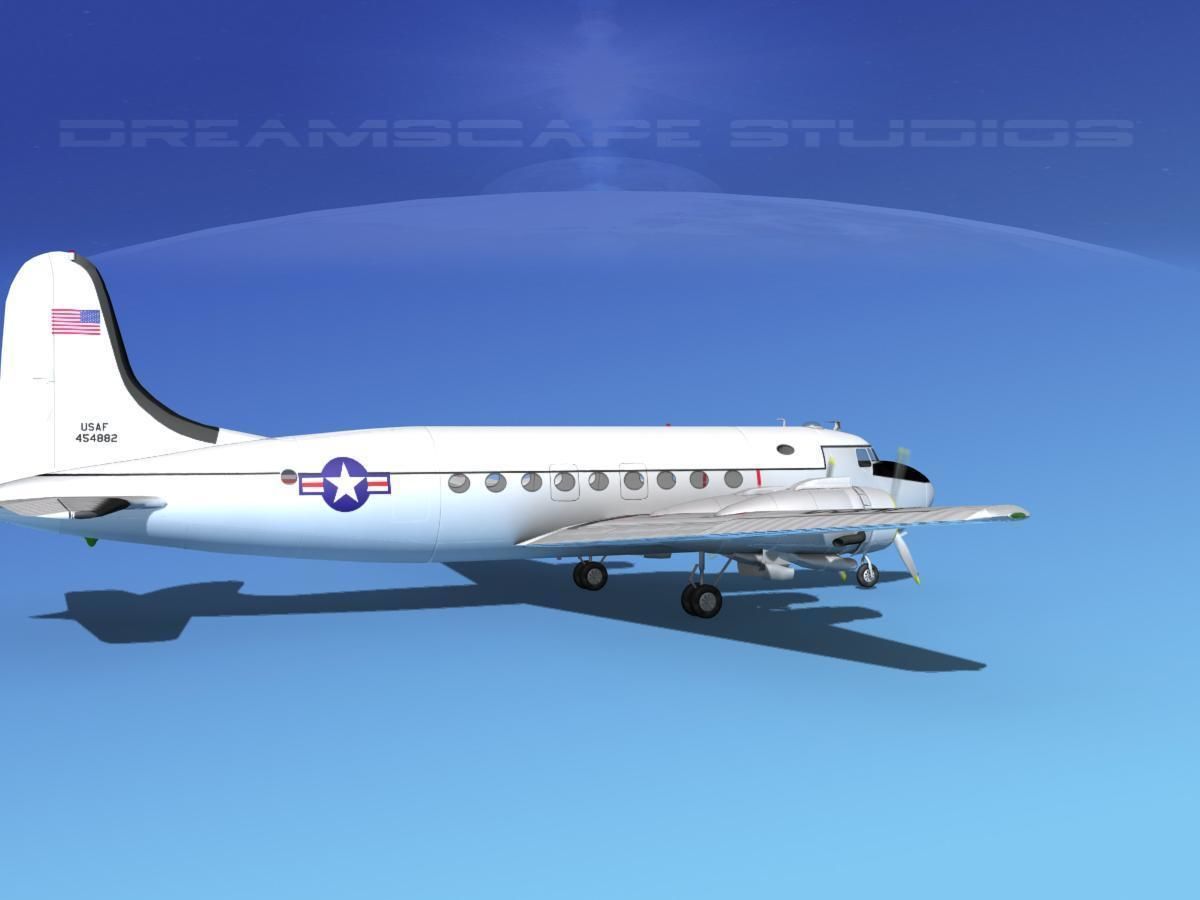 Douglas C-54 Skymaster V04 3D model_2