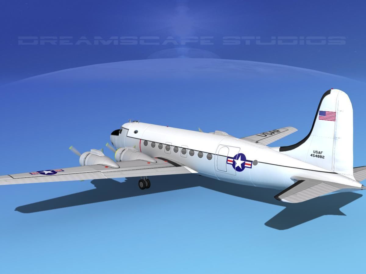 Douglas C-54 Skymaster V04 3D model_5