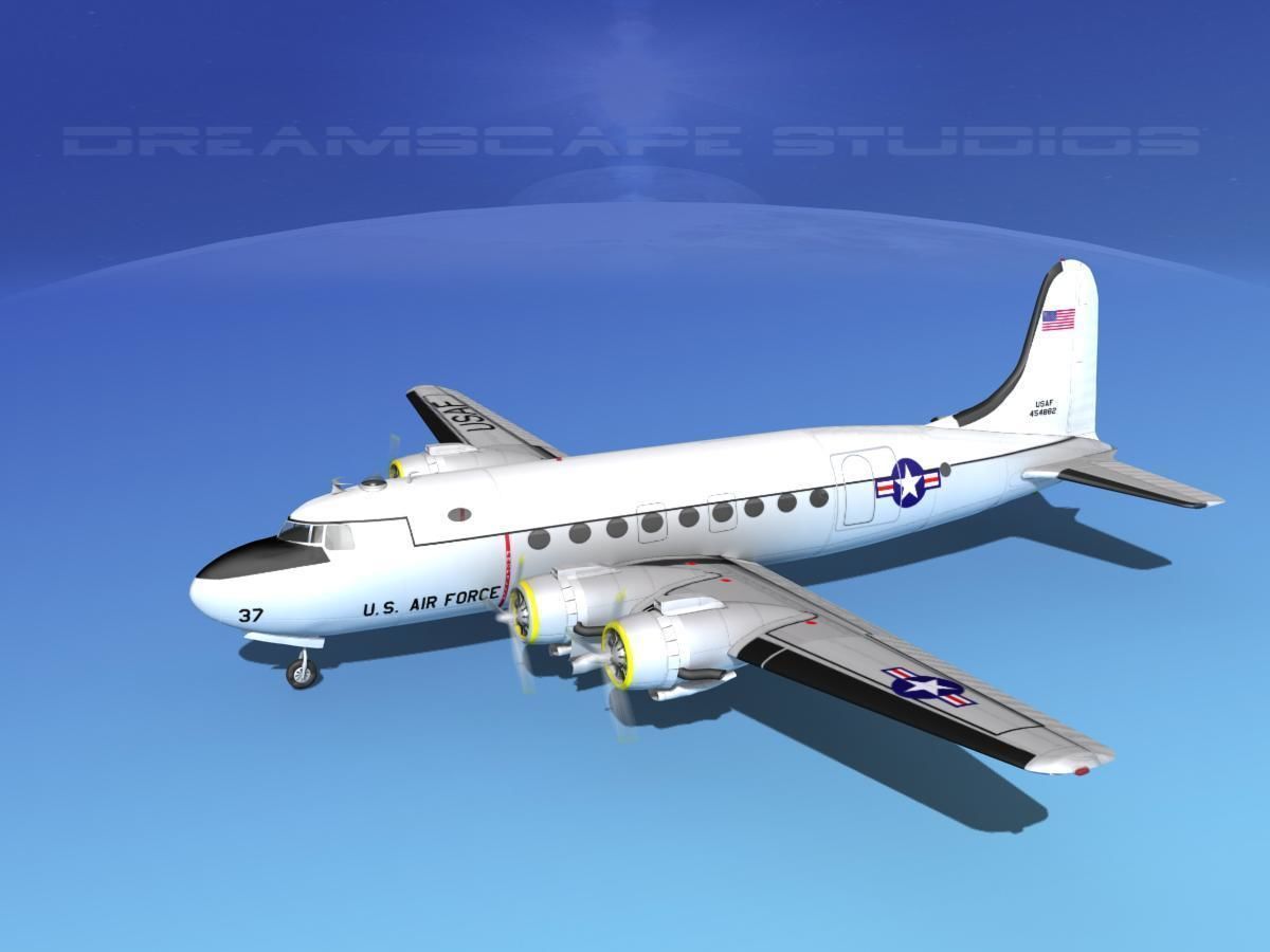 Douglas C-54 Skymaster V04 3D model_7