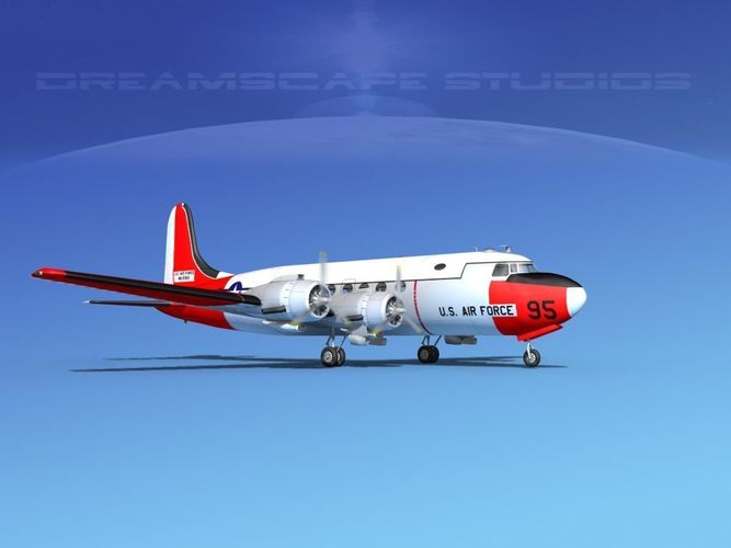Douglas C-54 Skymaster V05 3D model