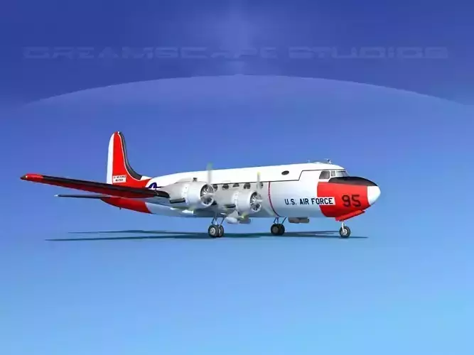 Douglas C-54 Skymaster V05 3D model
