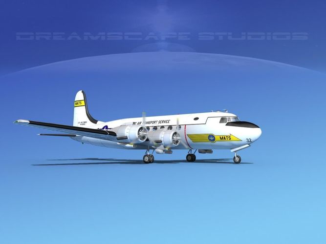 Douglas C-54 Skymaster V06 3D model