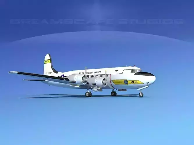 Douglas C-54 Skymaster V06 3D model