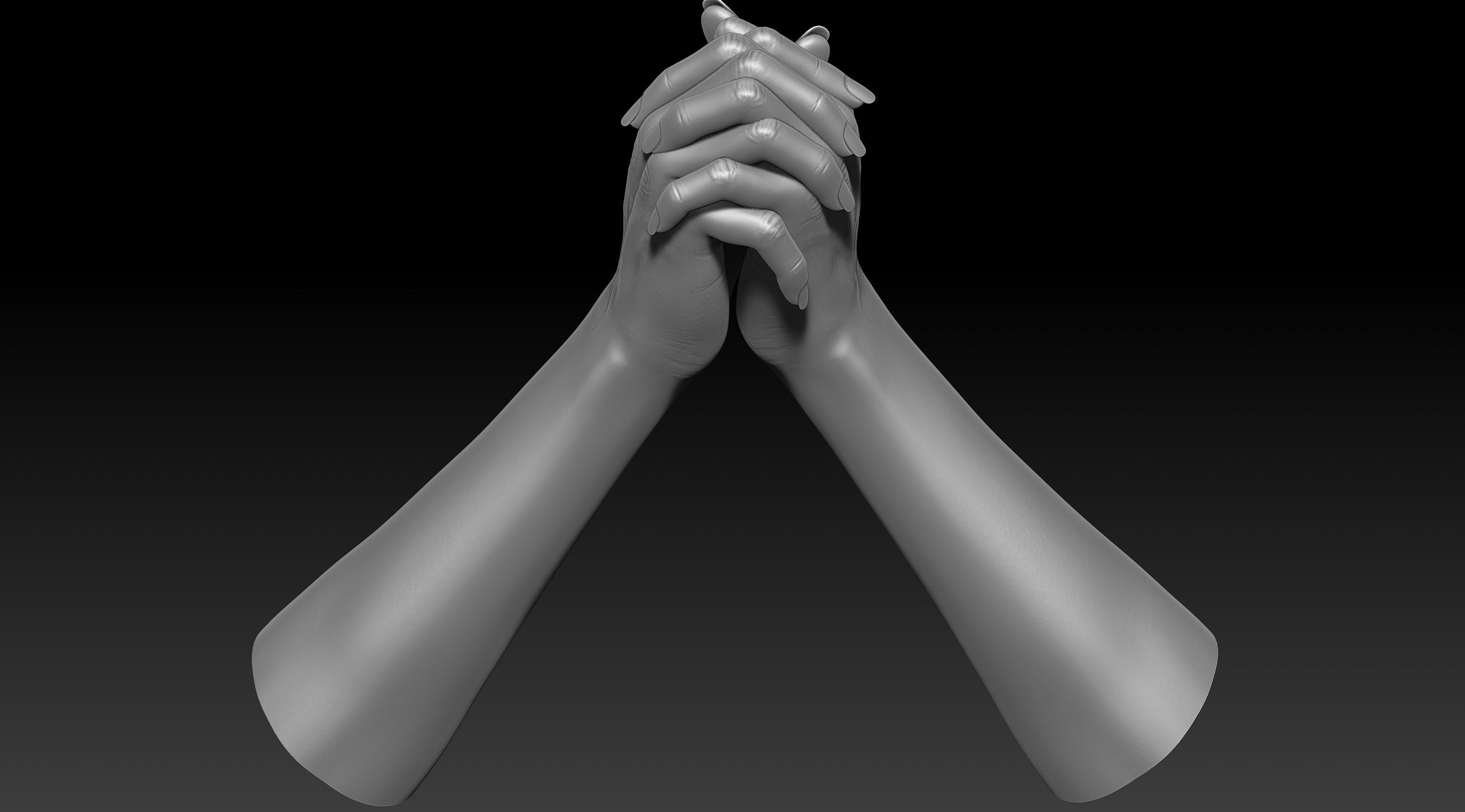 3D Printable Female Hands 20 poses pack 3D model_2