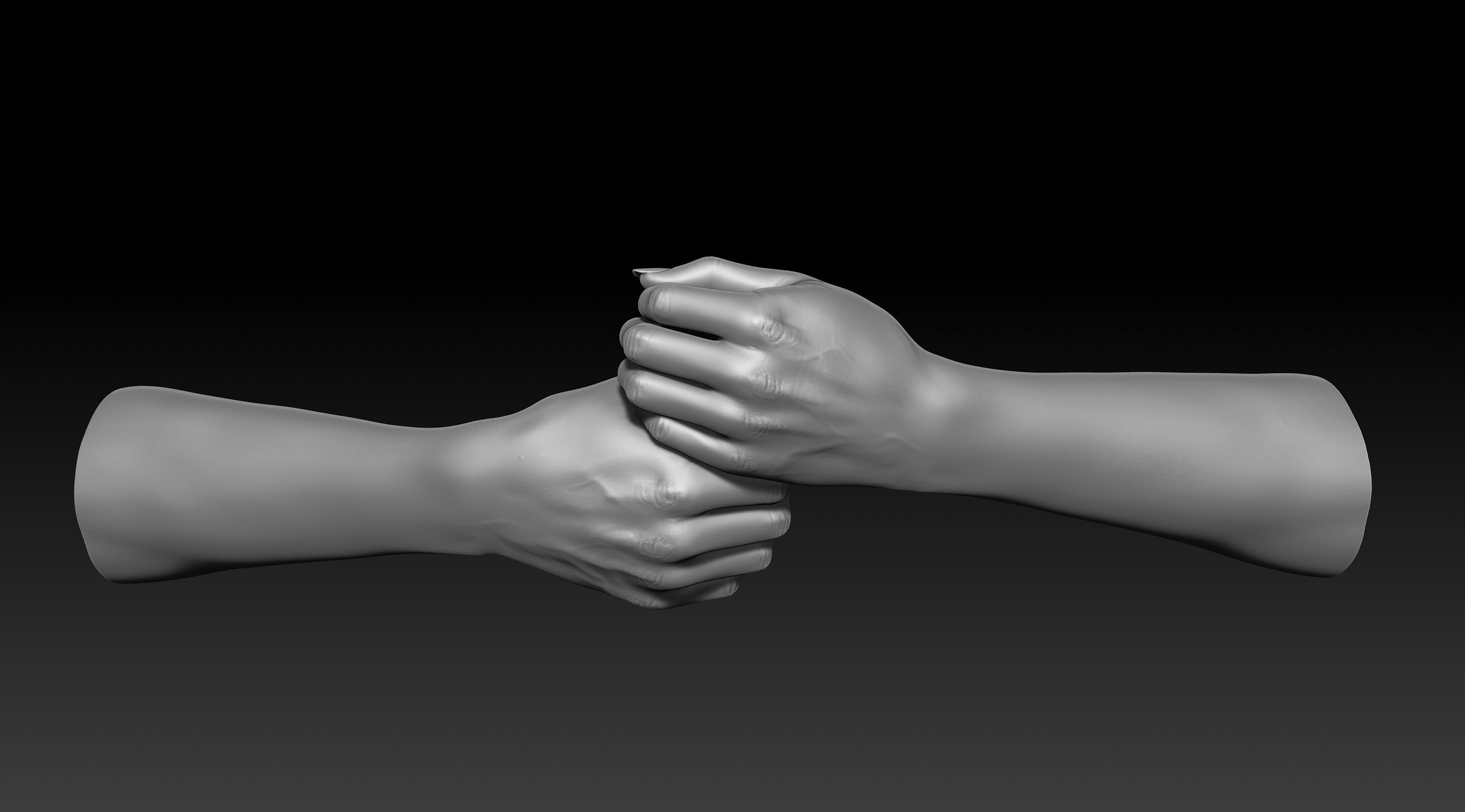 3D Printable Female Hands 20 poses pack 3D model_24