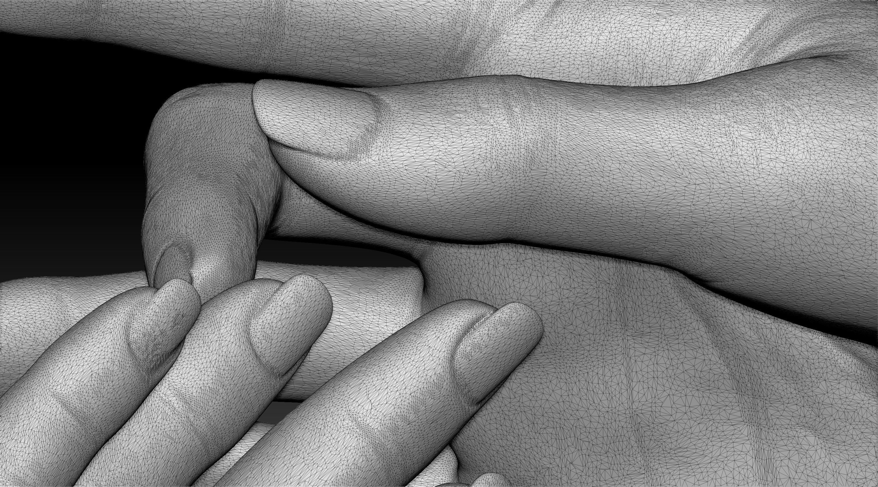 3D Printable Female Hands 20 poses pack 3D model_42