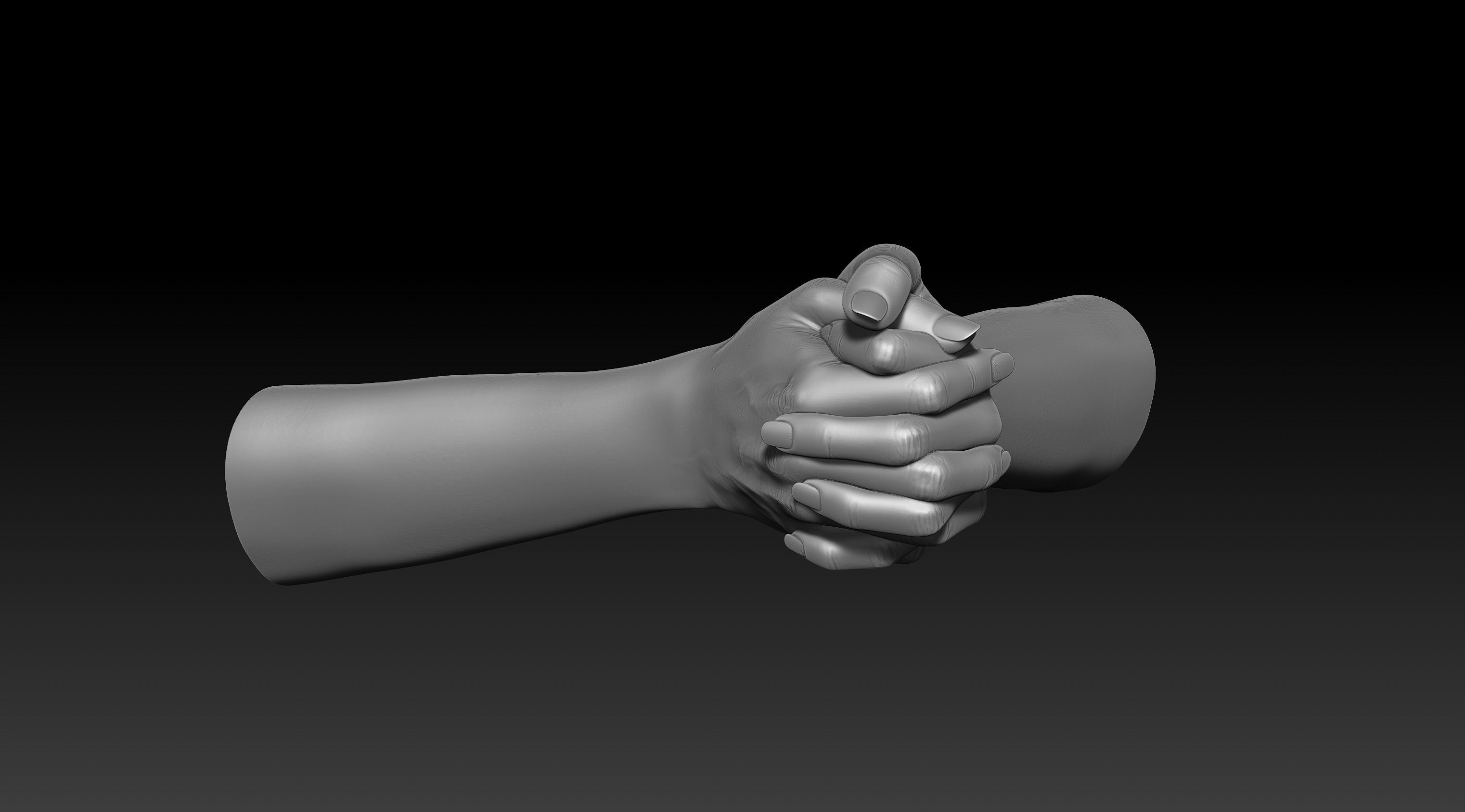 3D Printable Female Hands 20 poses pack 3D model_32