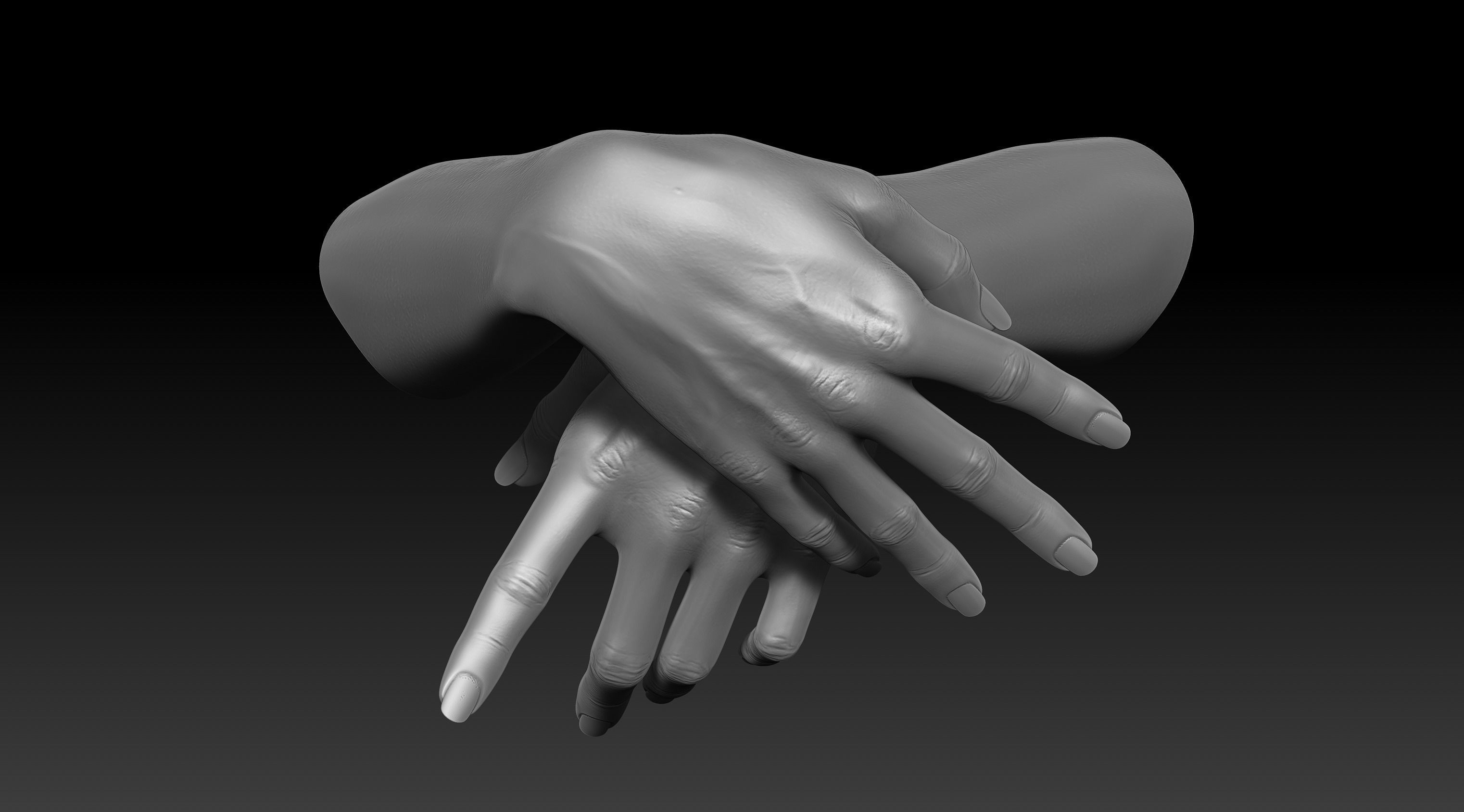 3D Printable Female Hands 20 poses pack 3D model_13