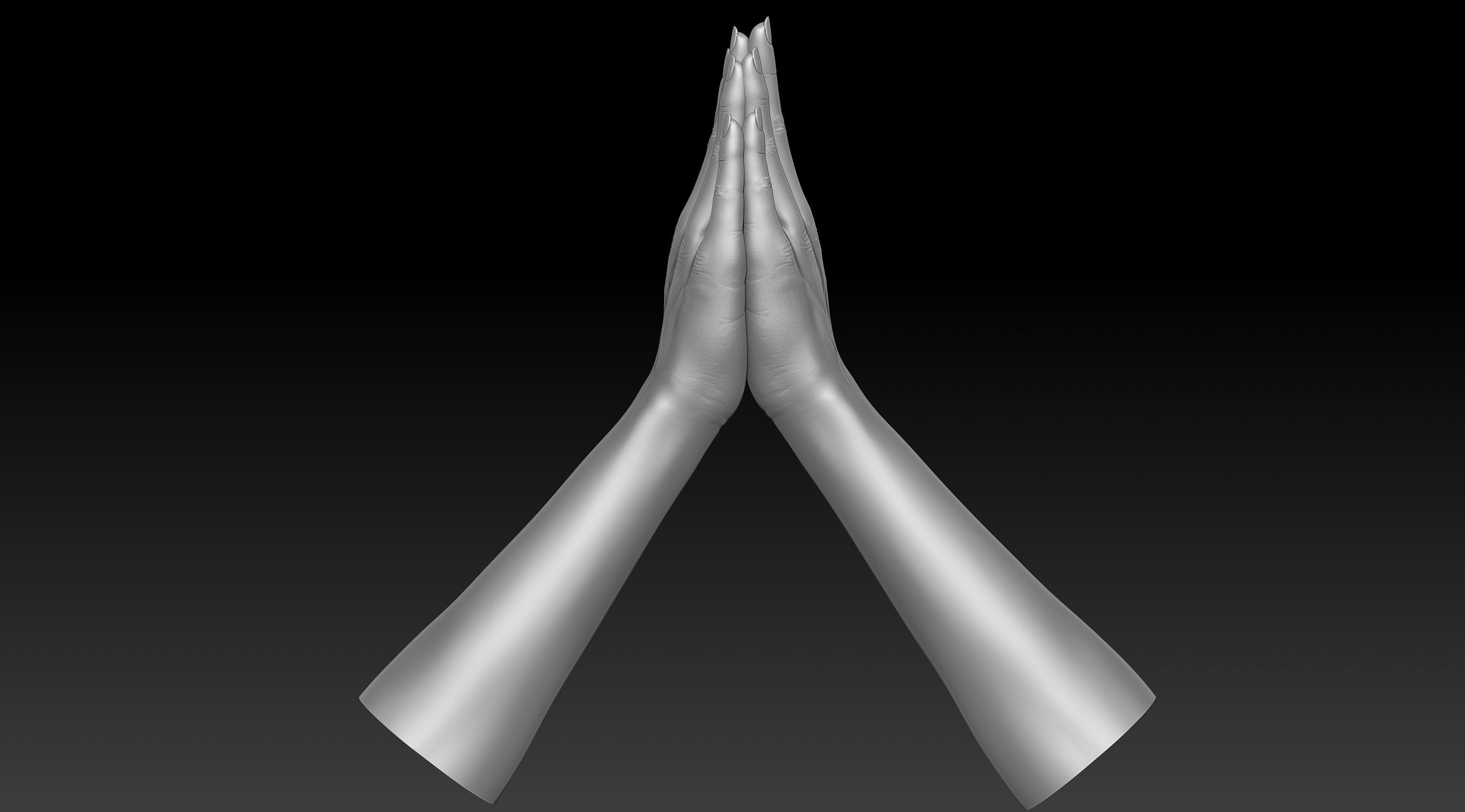 3D Printable Female Hands 20 poses pack 3D model_29