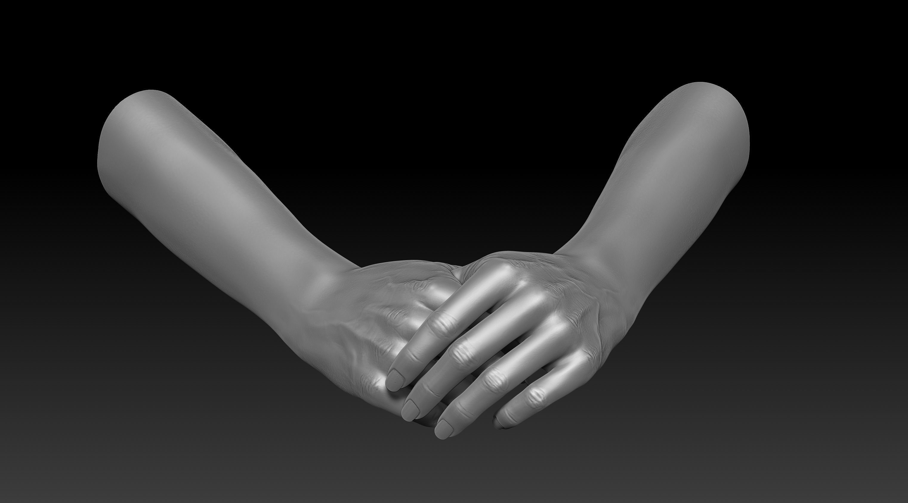 3D Printable Female Hands 20 poses pack 3D model_15