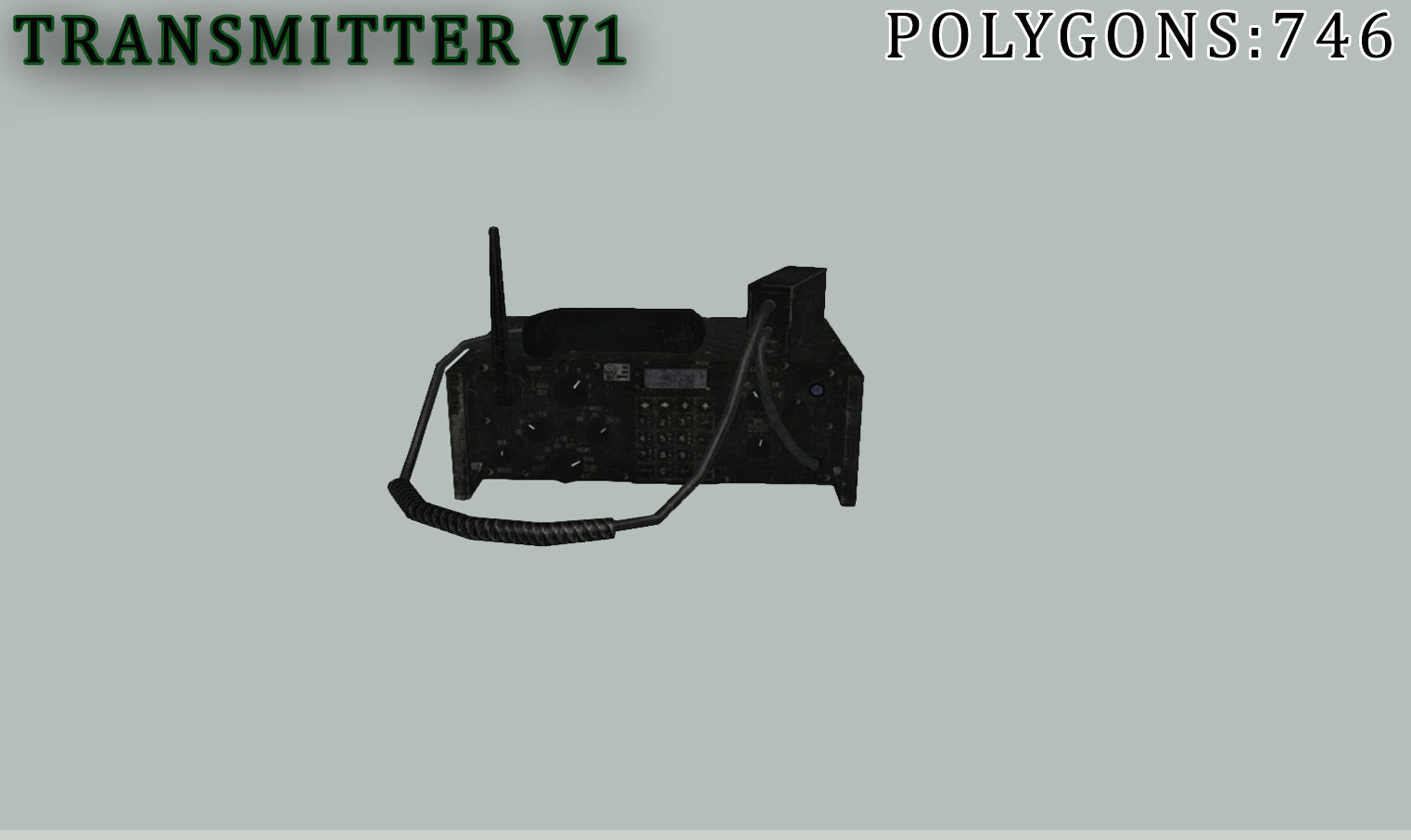 Military Communication Kit Lowpoly Free low-poly 3D model_1