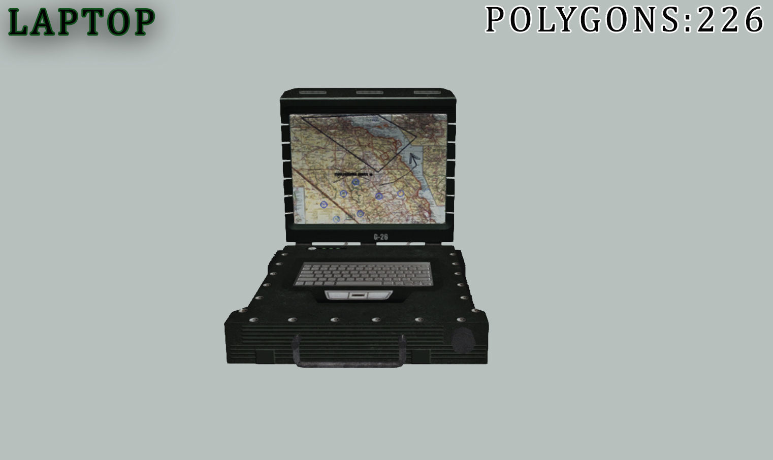 Military Communication Kit Lowpoly Free low-poly 3D model_3