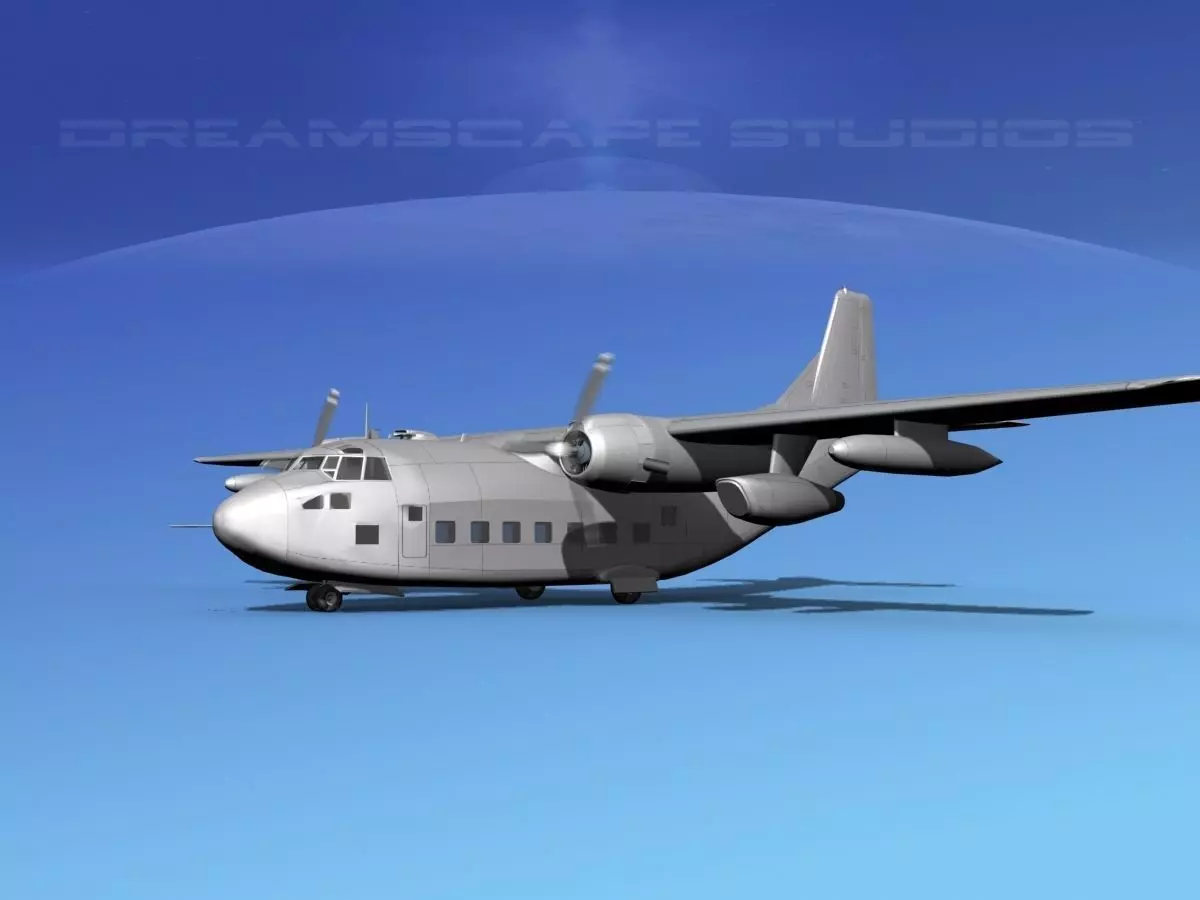 Fairchild VC-123K Provider Bare Metal 3D model_0
