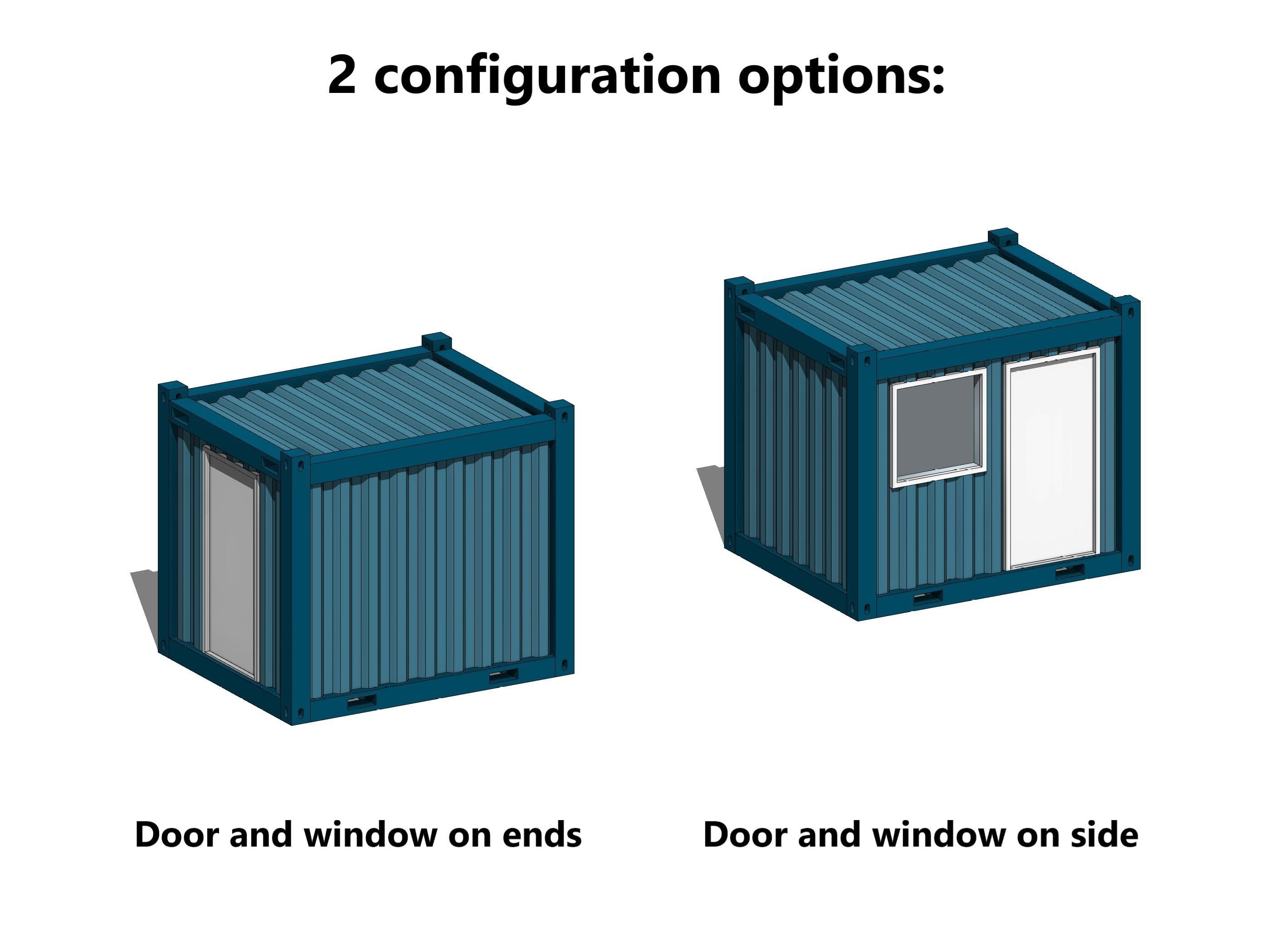 Office Container 10ft - Revit Family 3D model_1
