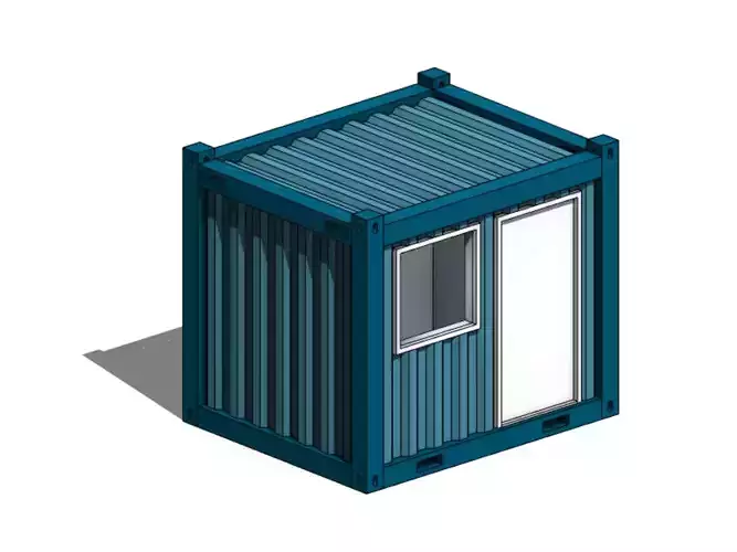 Office Container 10ft - Revit Family 3D model Office Container 10ft - Revit Family 3D model