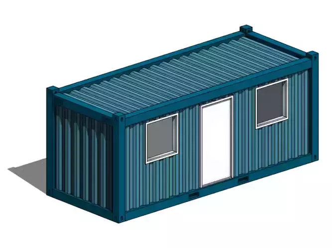 Office Container 20ft - Revit Family 3D model Office Container 20ft - Revit Family 3D model