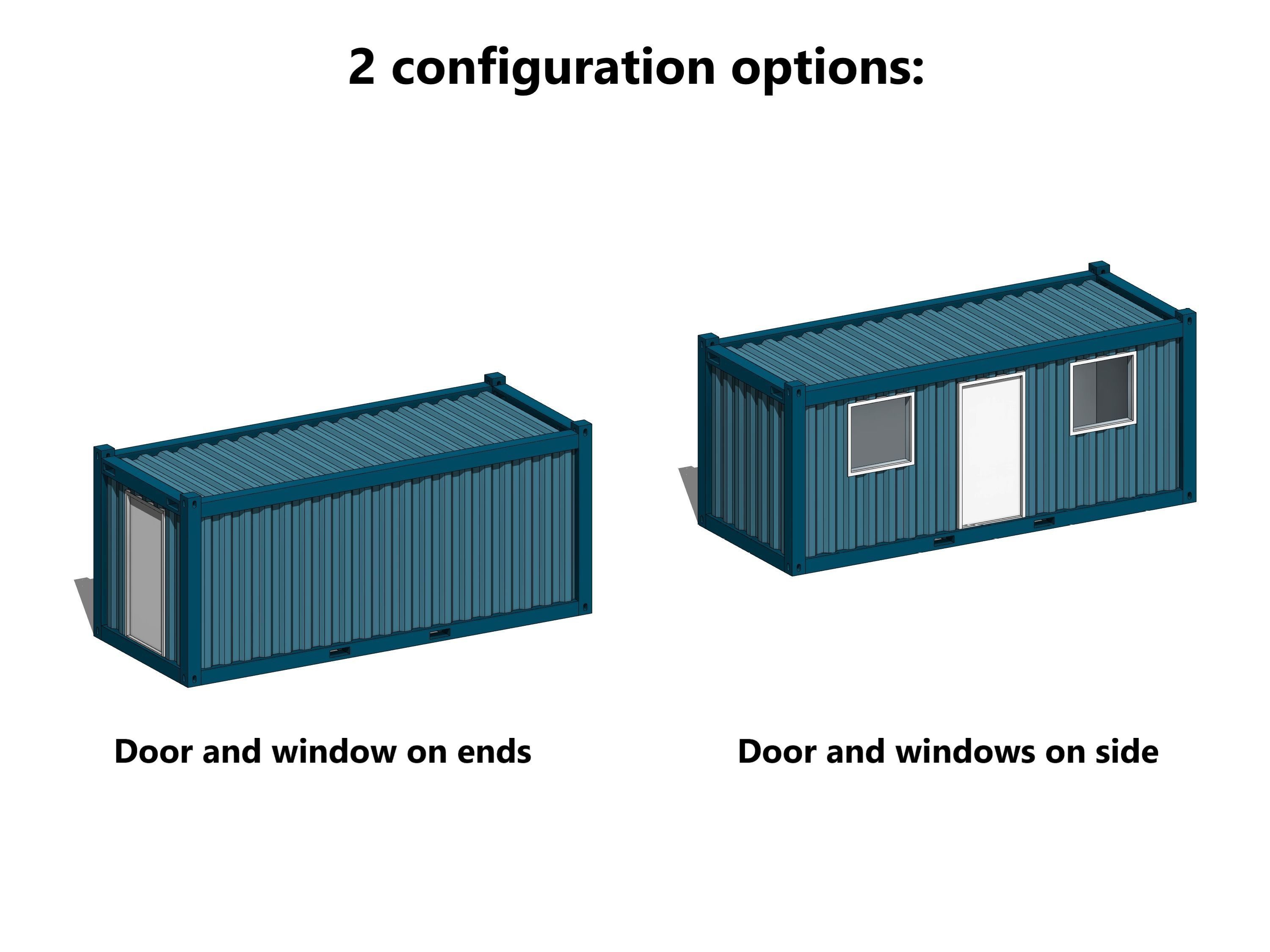 Office Container 20ft - Revit Family 3D model_1