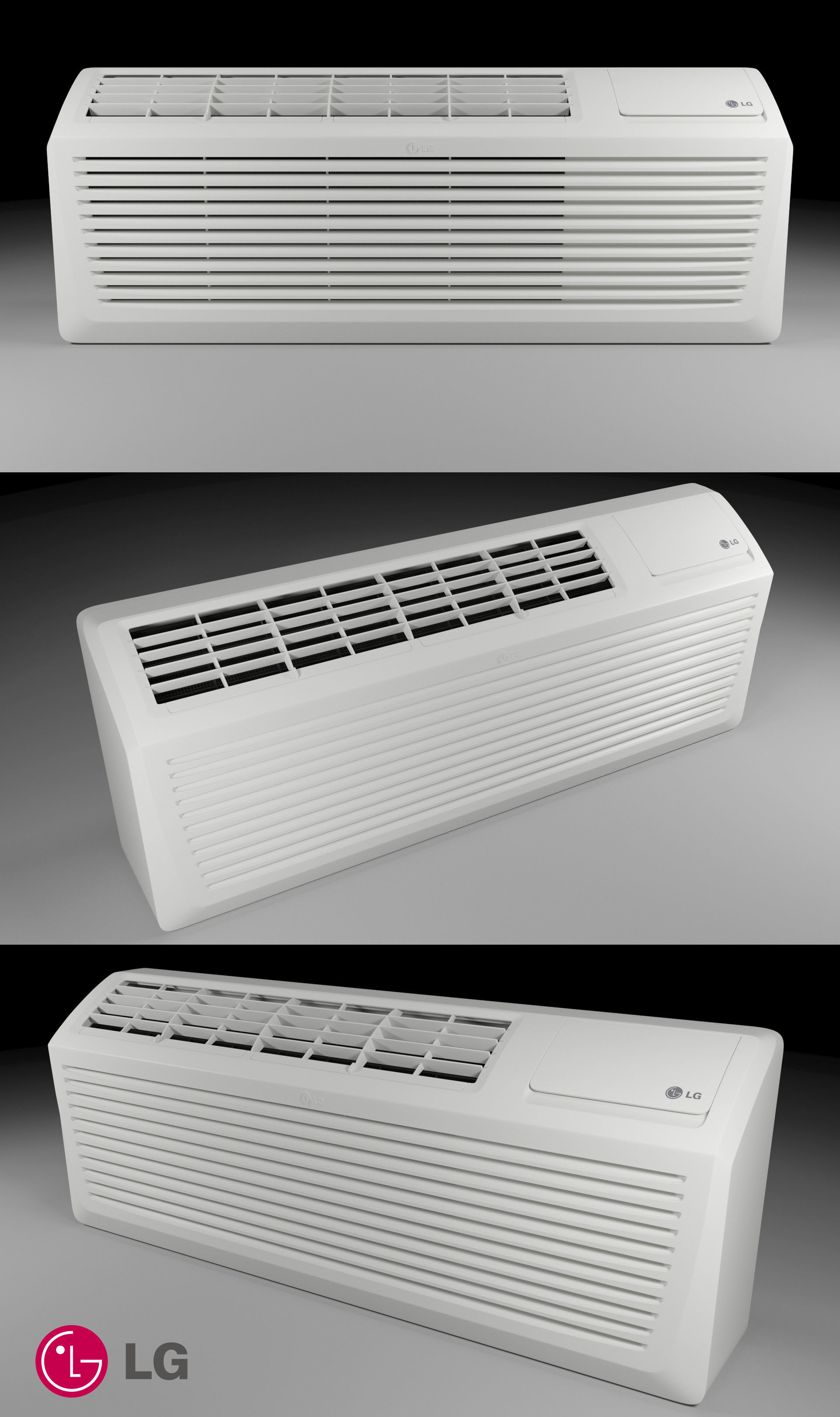 PTAC - Packaged terminal air conditioner 3D model_4
