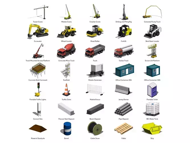 Construction Mega Pack - Revit Family Collection 3D model