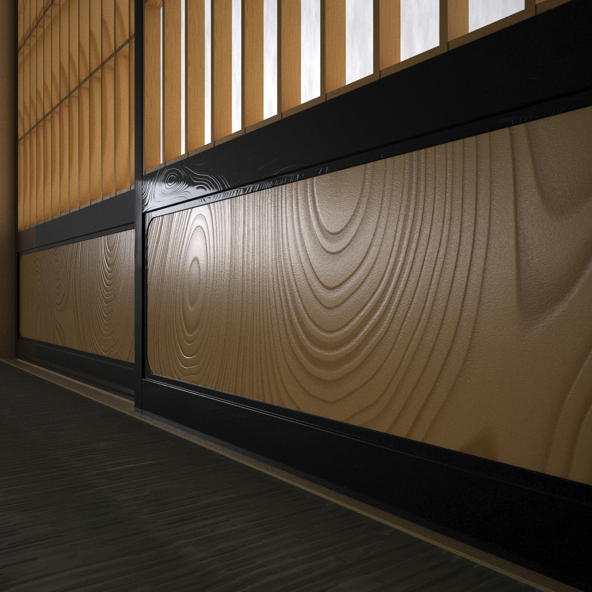 Japanese Classic Door 1 3D model_1