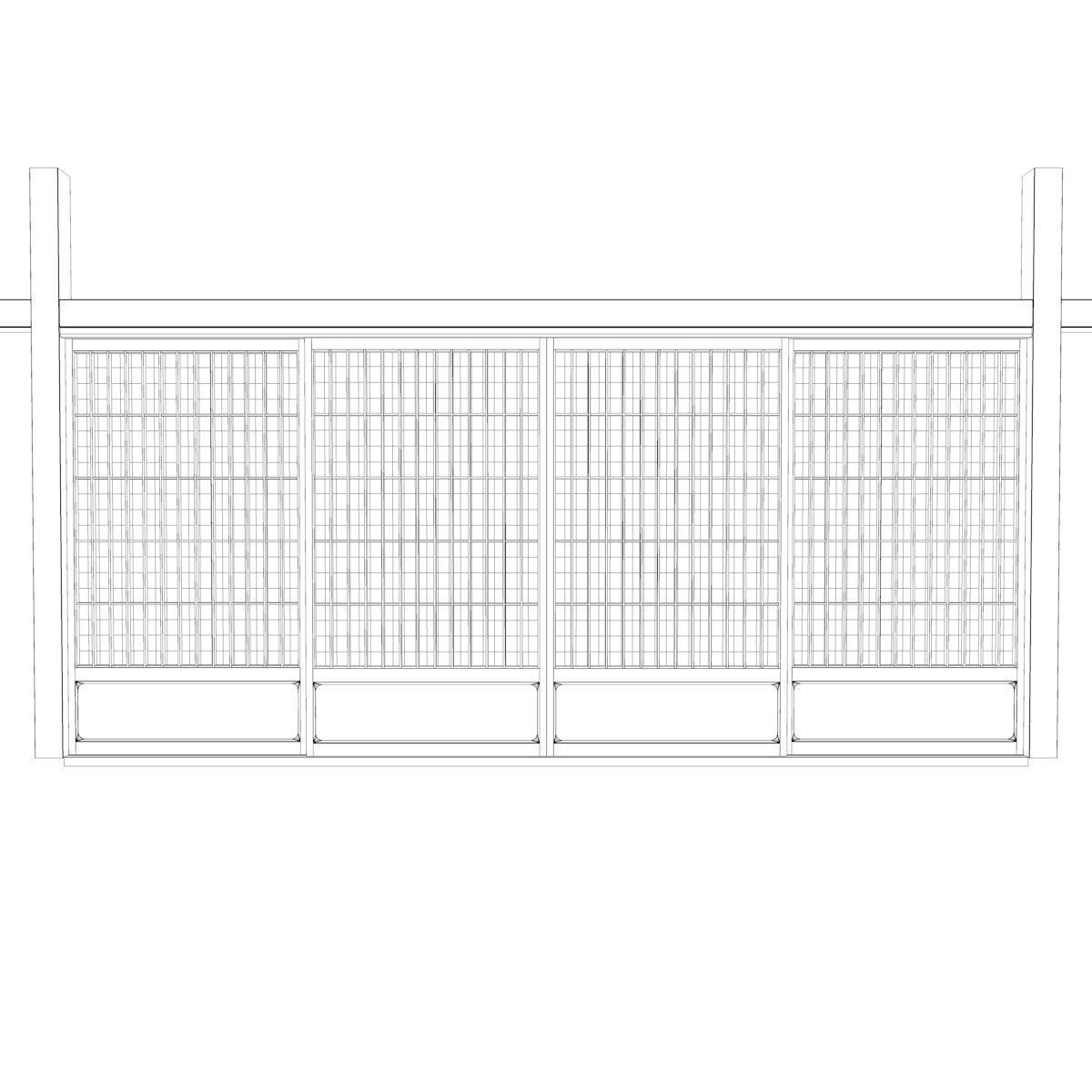 Japanese Classic Door 1 3D model_4