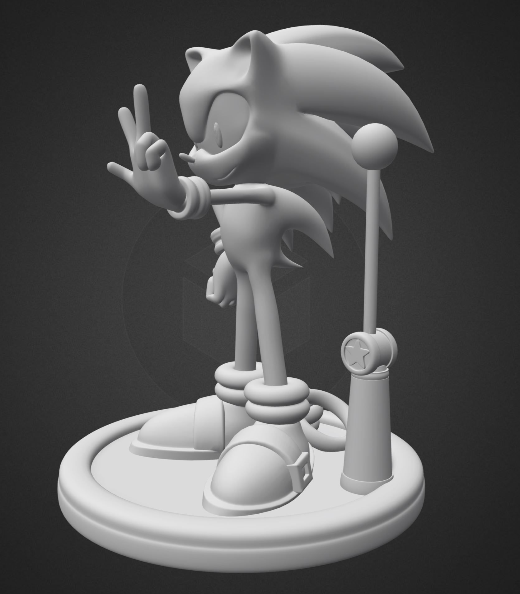 3D Print Sonic The Hedgehog 3D model 3D printable | CGTrader