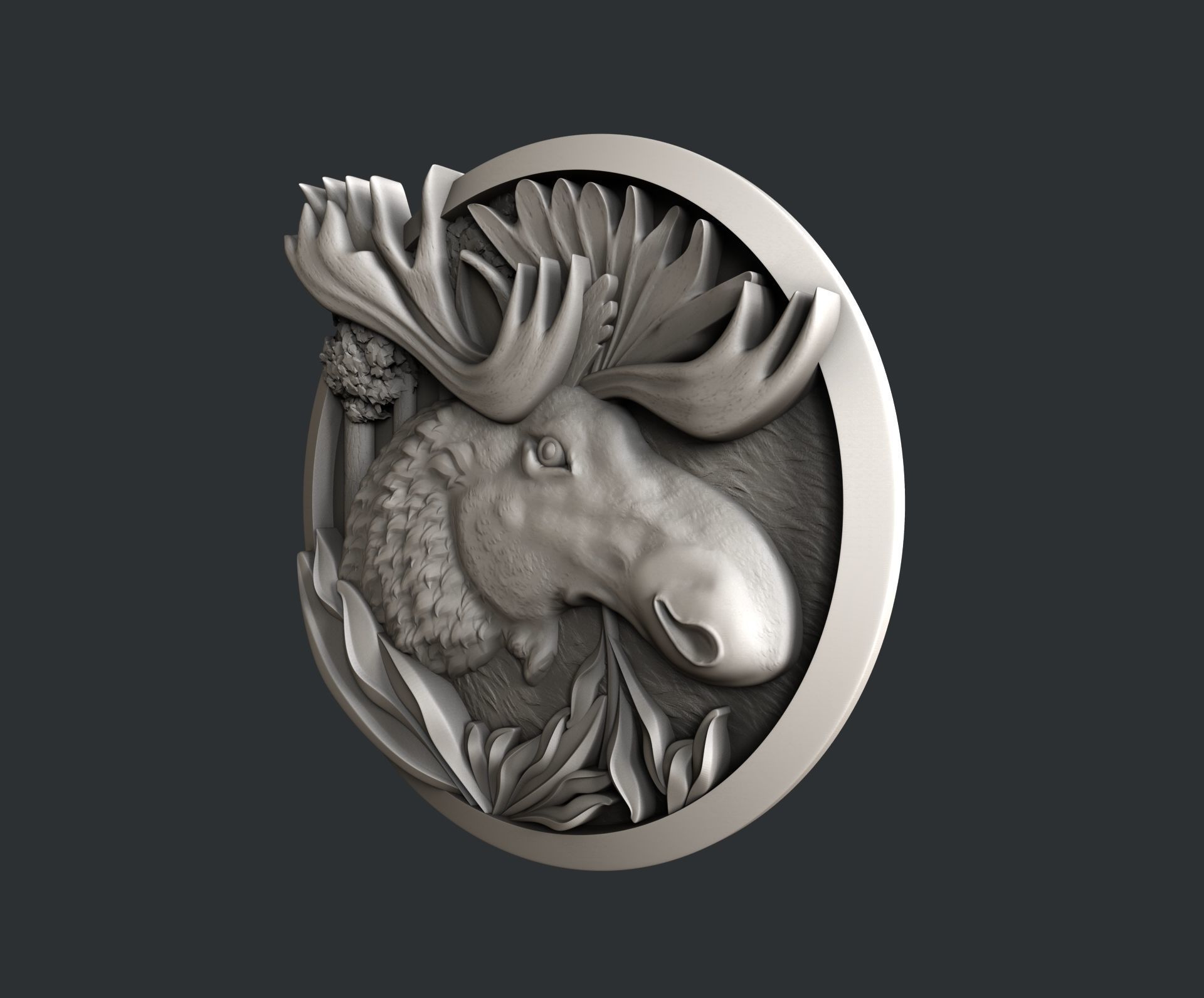 3d STL models for CNC Moose 3D model_1