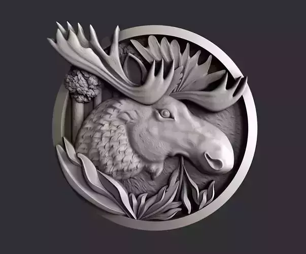 3d STL models for CNC Moose 3D model