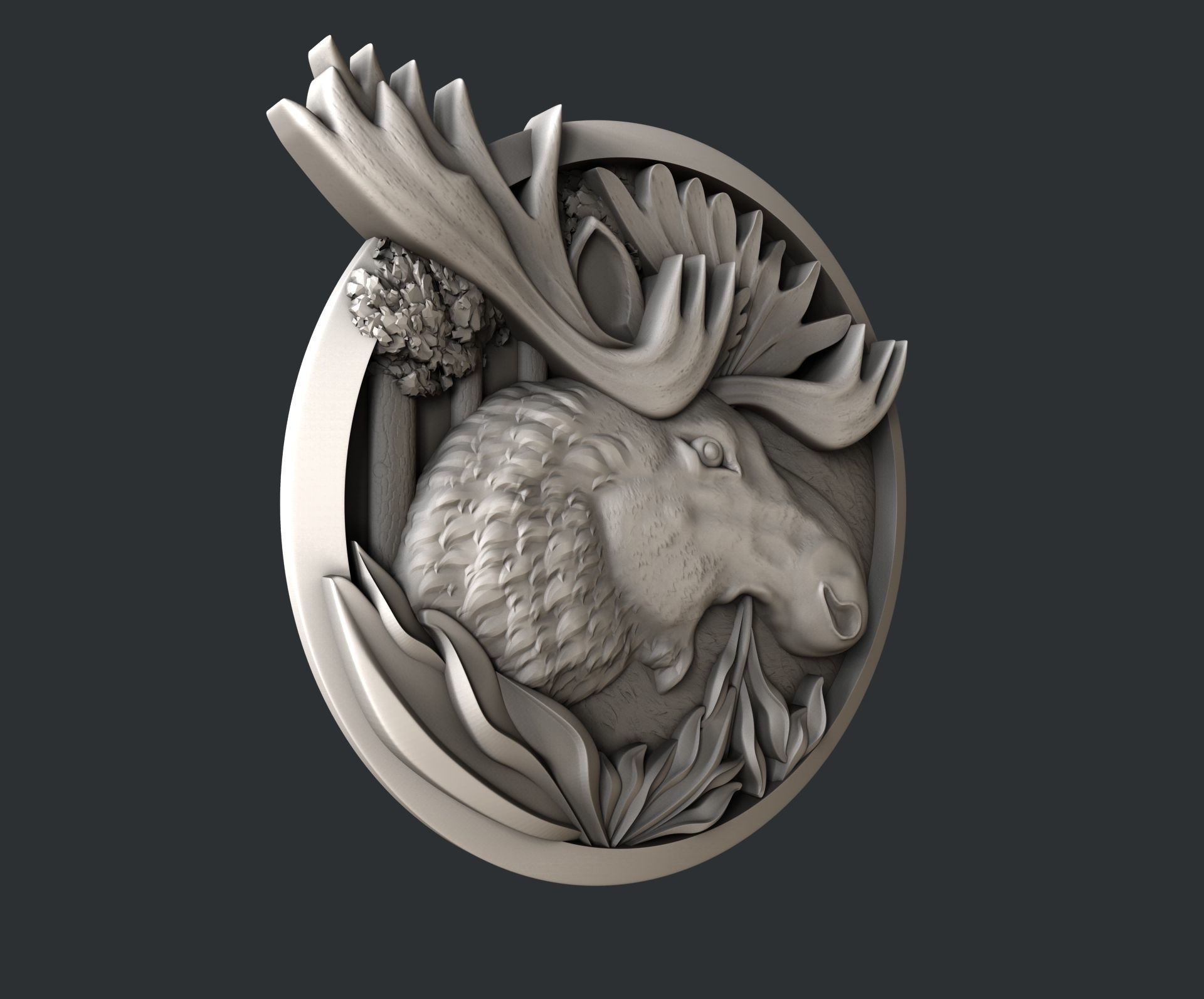 3d STL models for CNC Moose 3D model_2