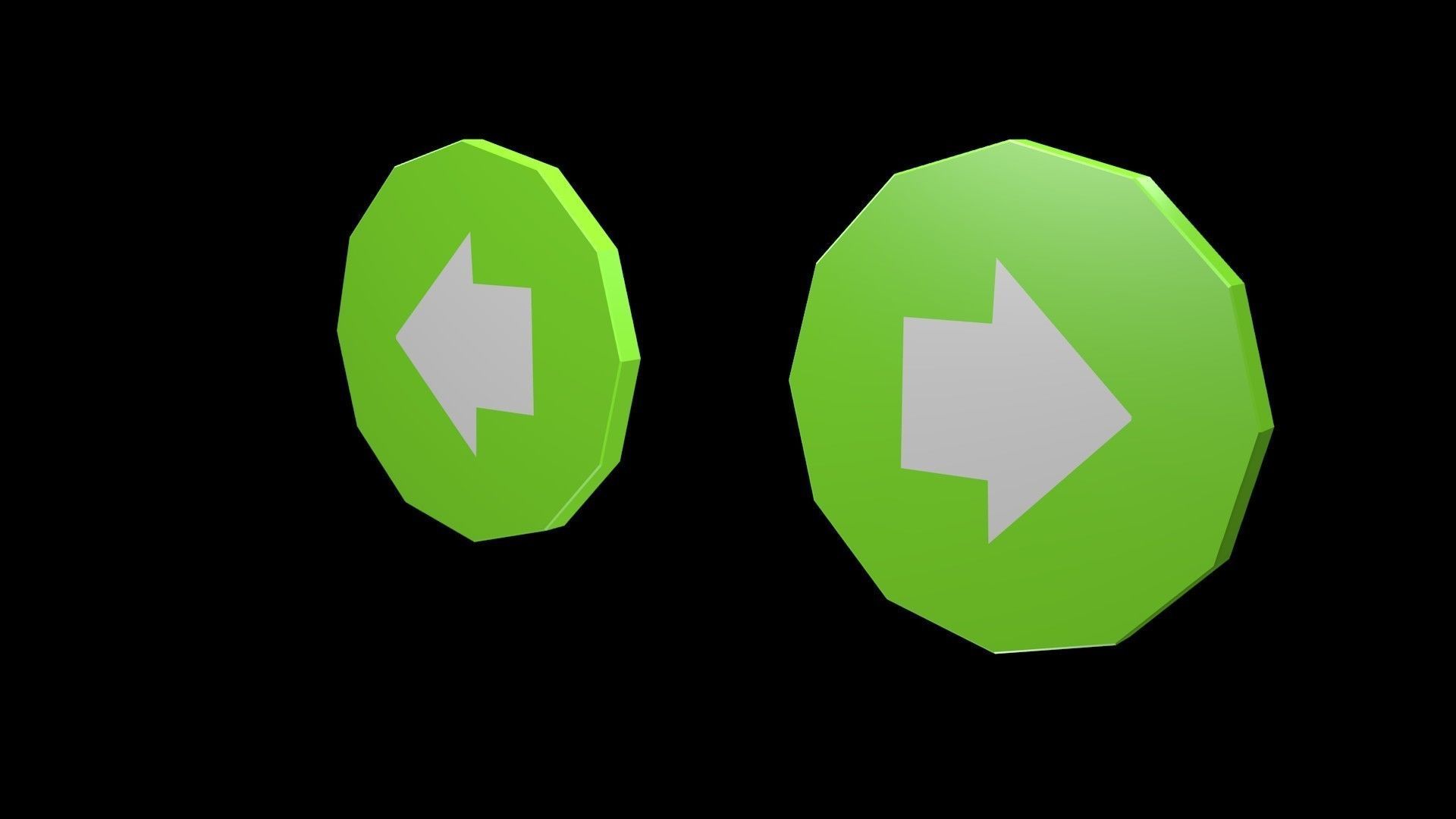 Low poly arrow symbols Low-poly 3D model_4