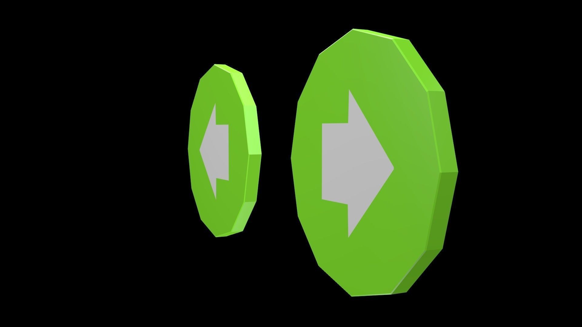 Low poly arrow symbols Low-poly 3D model_5