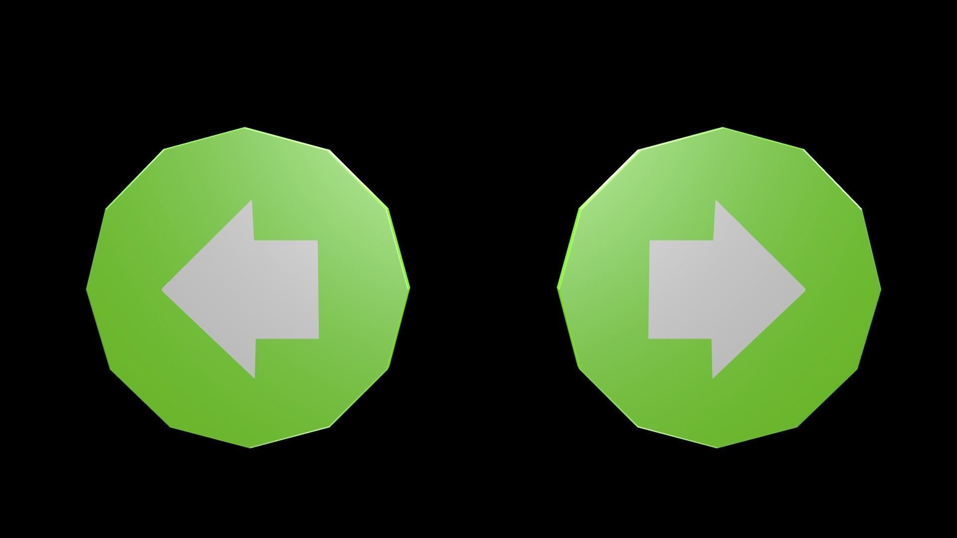 Low poly arrow symbols Low-poly 3D model_0