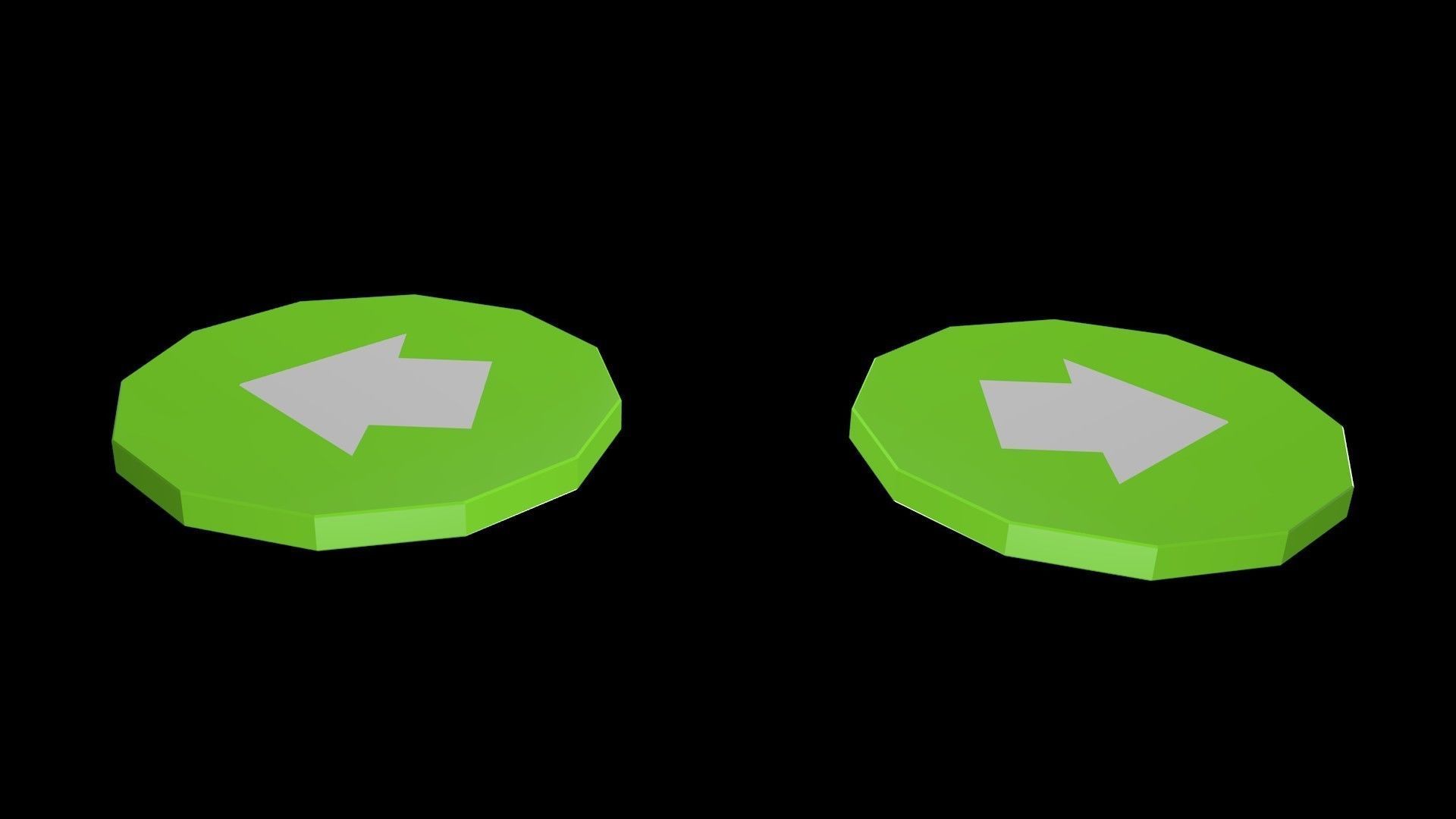 Low poly arrow symbols Low-poly 3D model_3