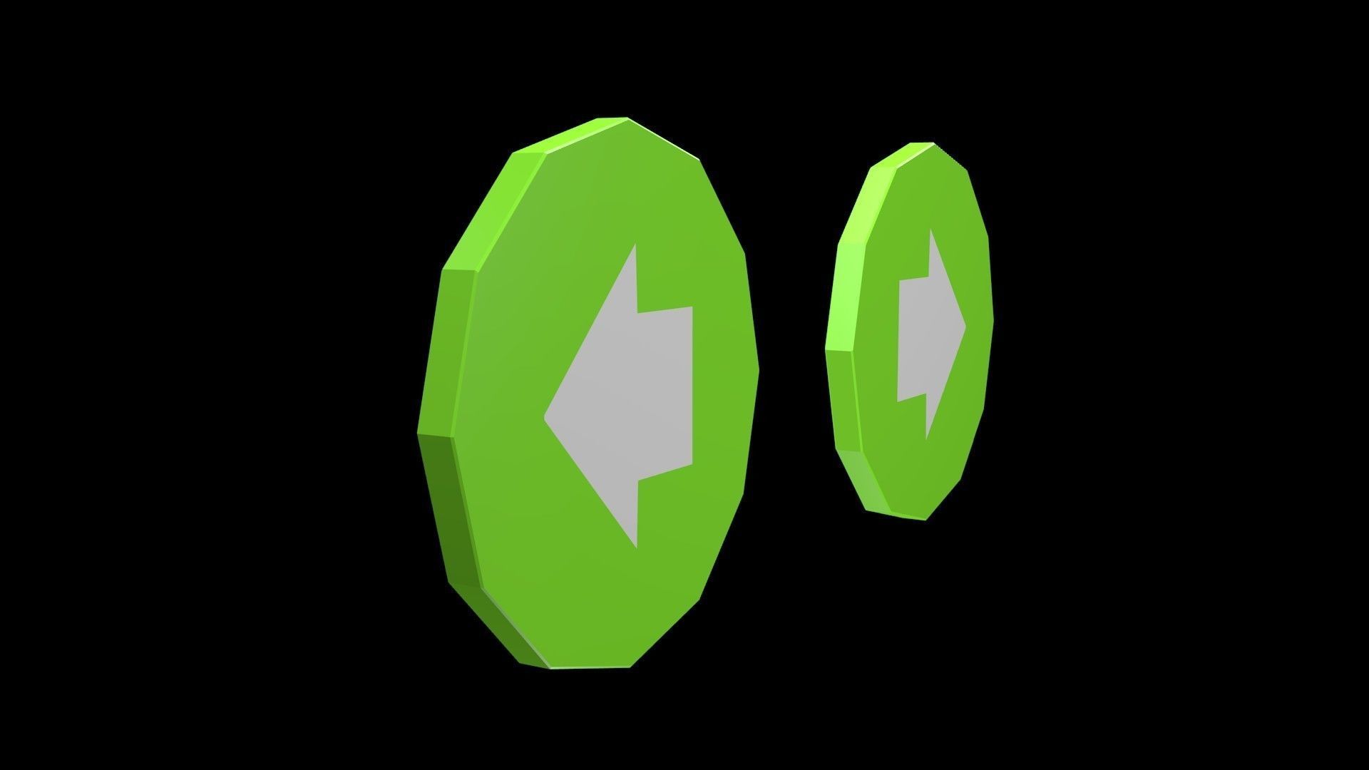 Low poly arrow symbols Low-poly 3D model_2
