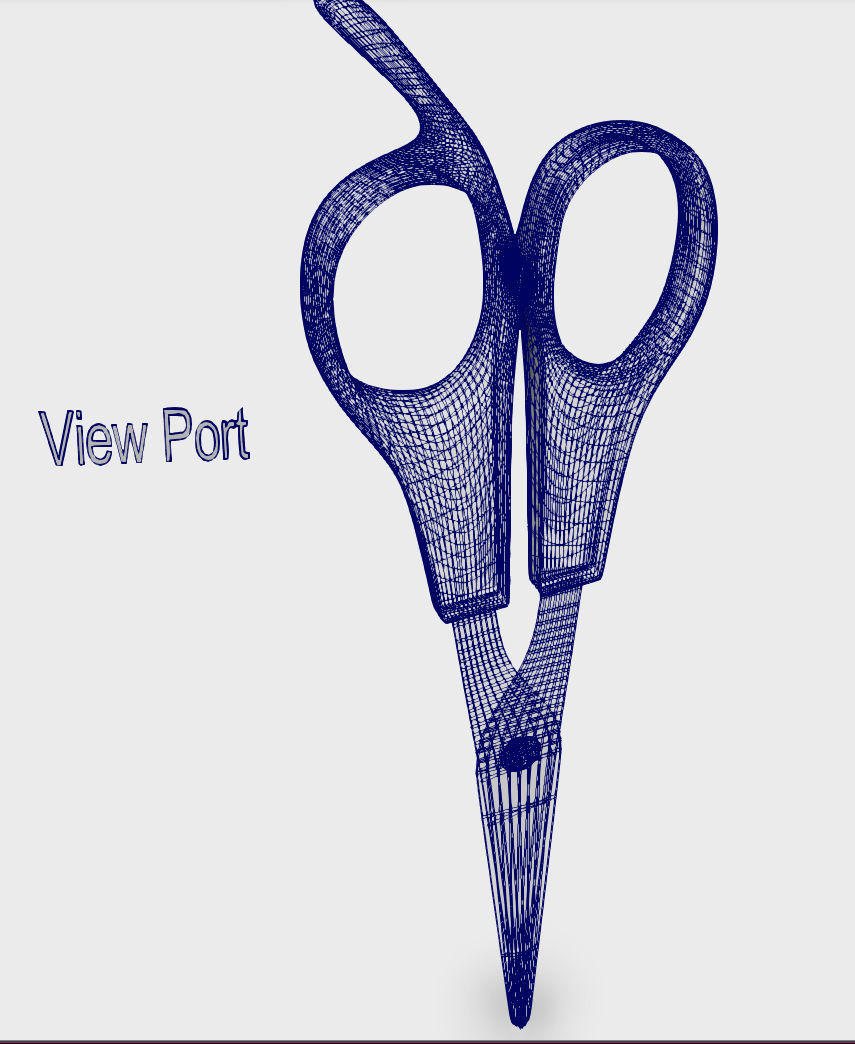 Scissors - PBR pair of Low-poly 3D model_5