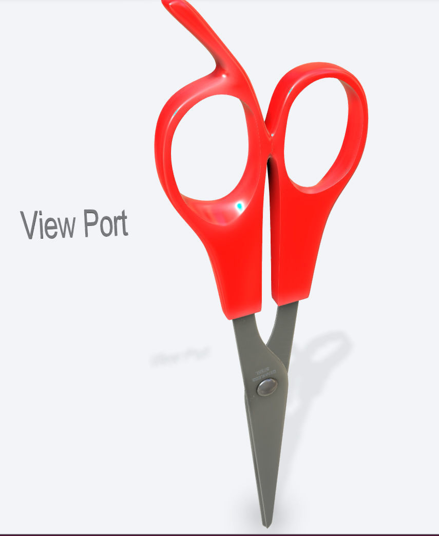 Scissors - PBR pair of Low-poly 3D model_2