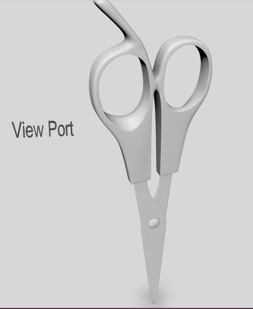 Scissors - PBR pair of Low-poly 3D model_3