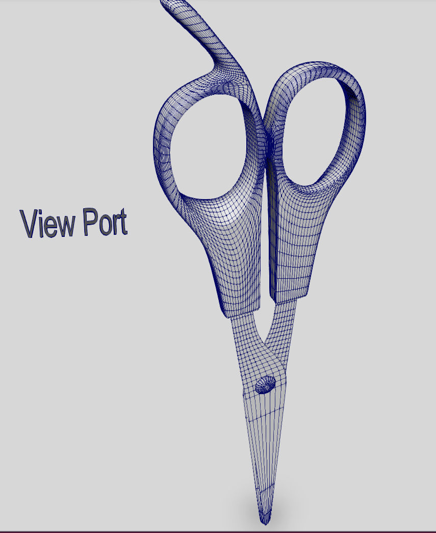 Scissors - PBR pair of Low-poly 3D model_4