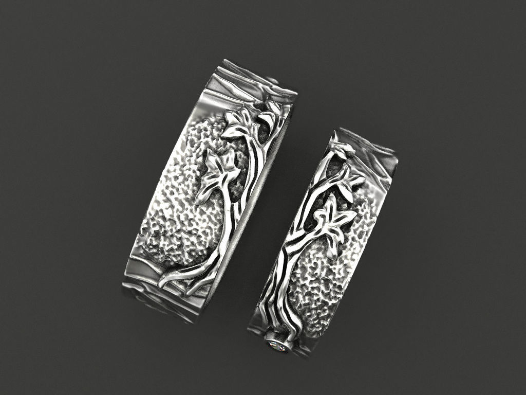 Wedding rings tree 3D print model_5