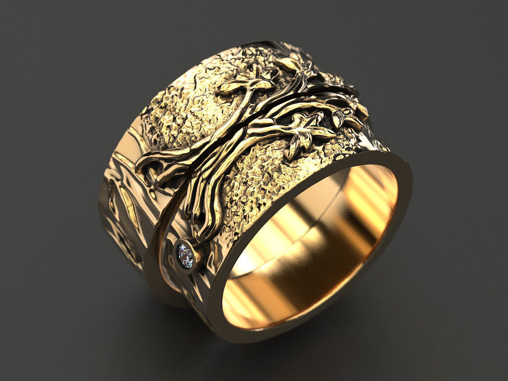 Wedding rings tree 3D print model_7