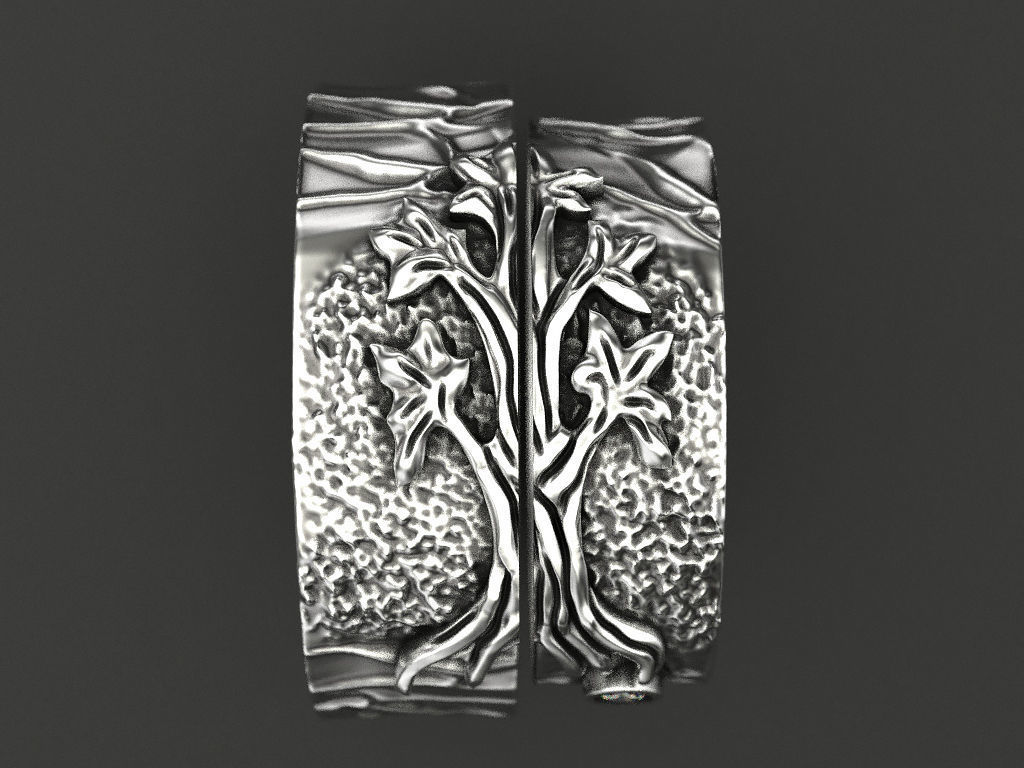 Wedding rings tree 3D print model_1