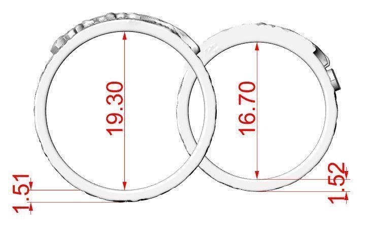 Wedding rings tree 3D print model_10