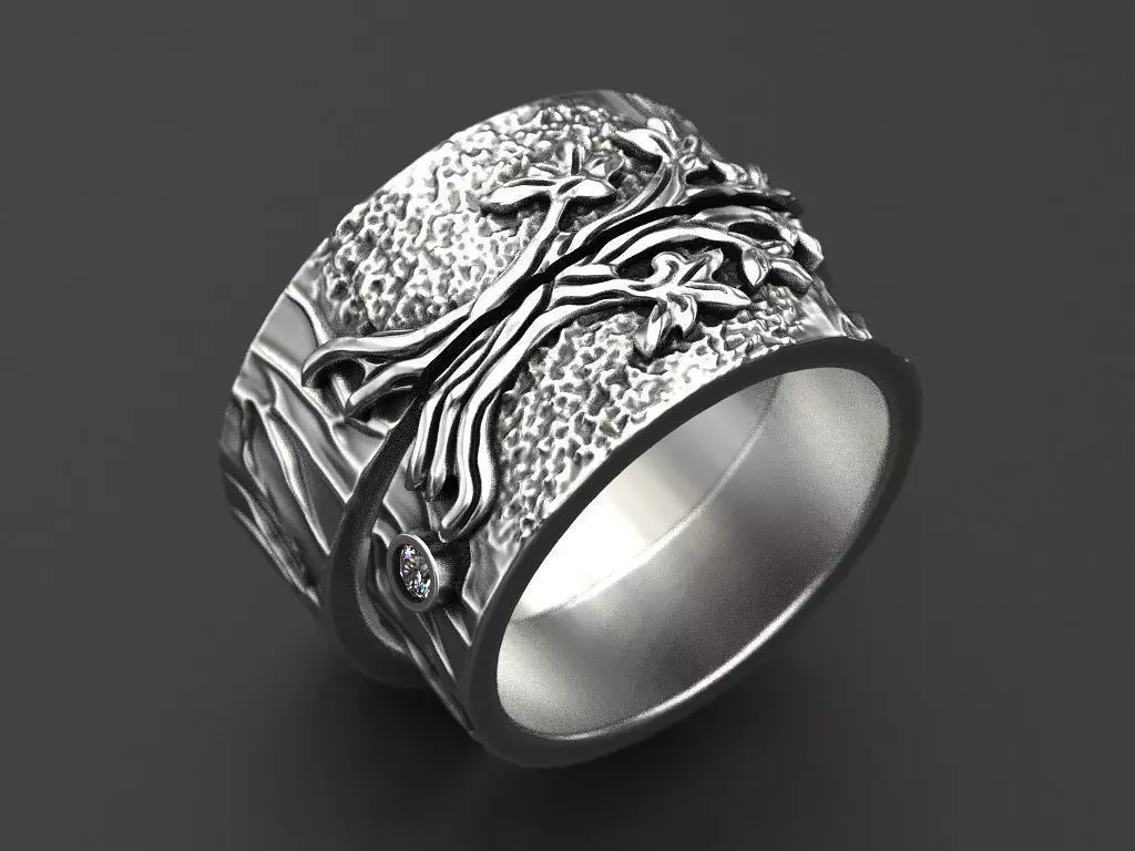 Wedding rings tree 3D print model_0