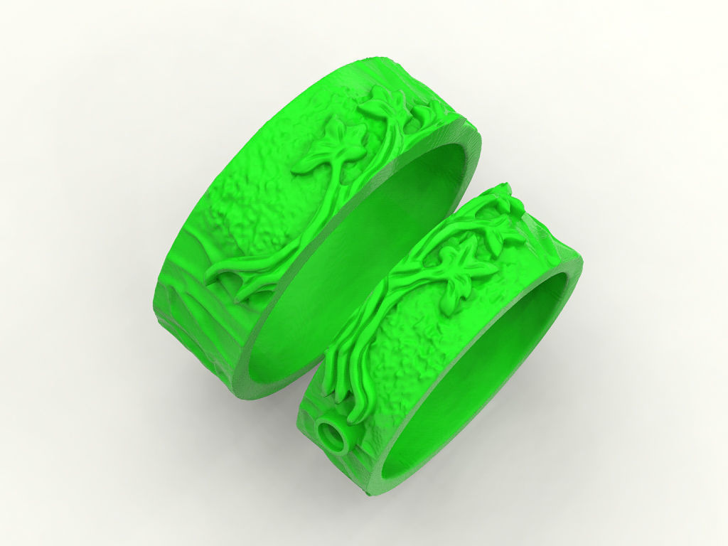 Wedding rings tree 3D print model_9