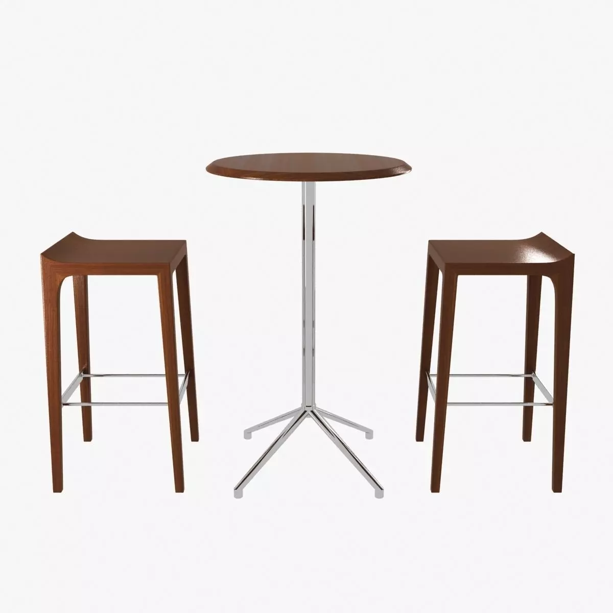 bernhardt vanish bar stool and story high table 3D model_0