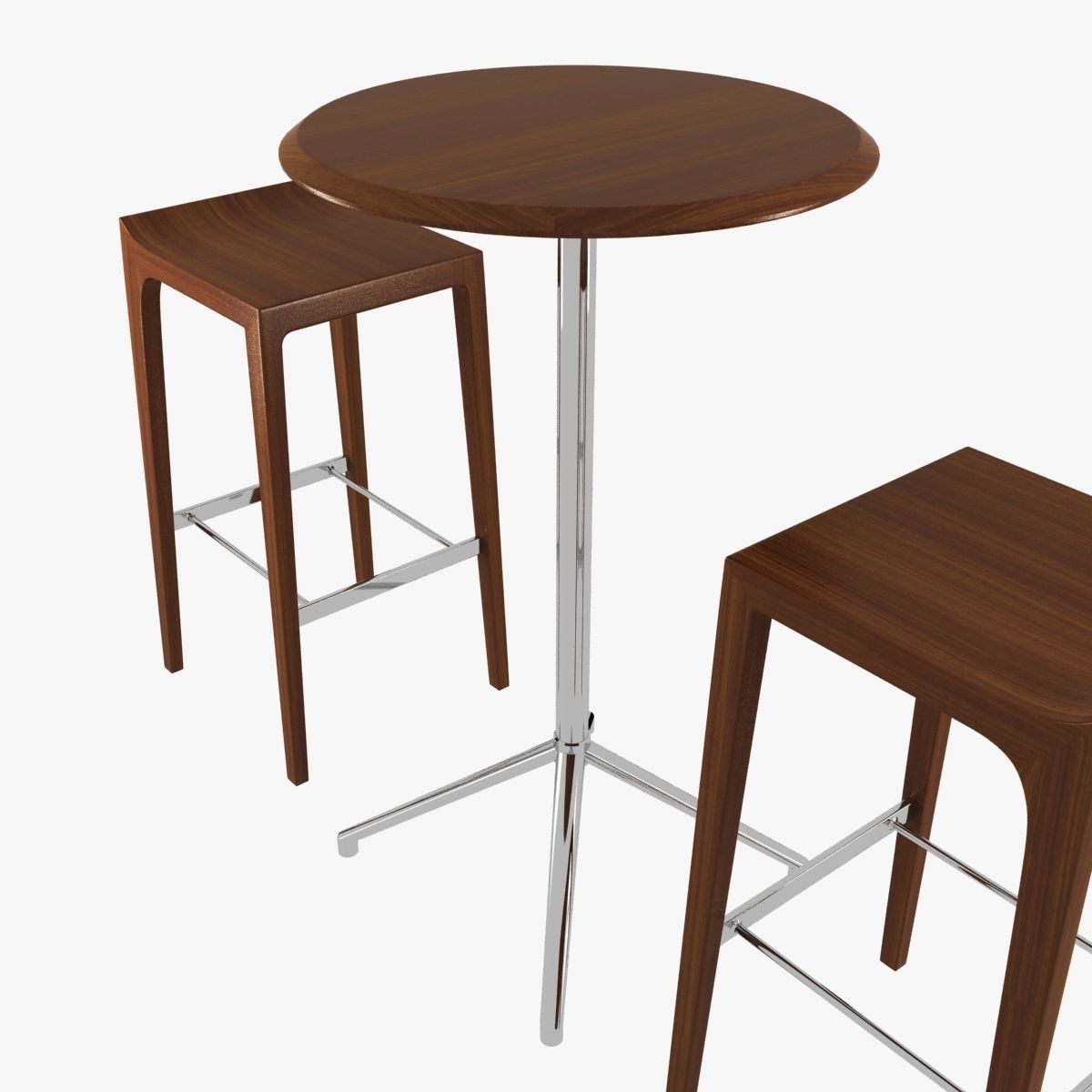bernhardt vanish bar stool and story high table 3D model_4