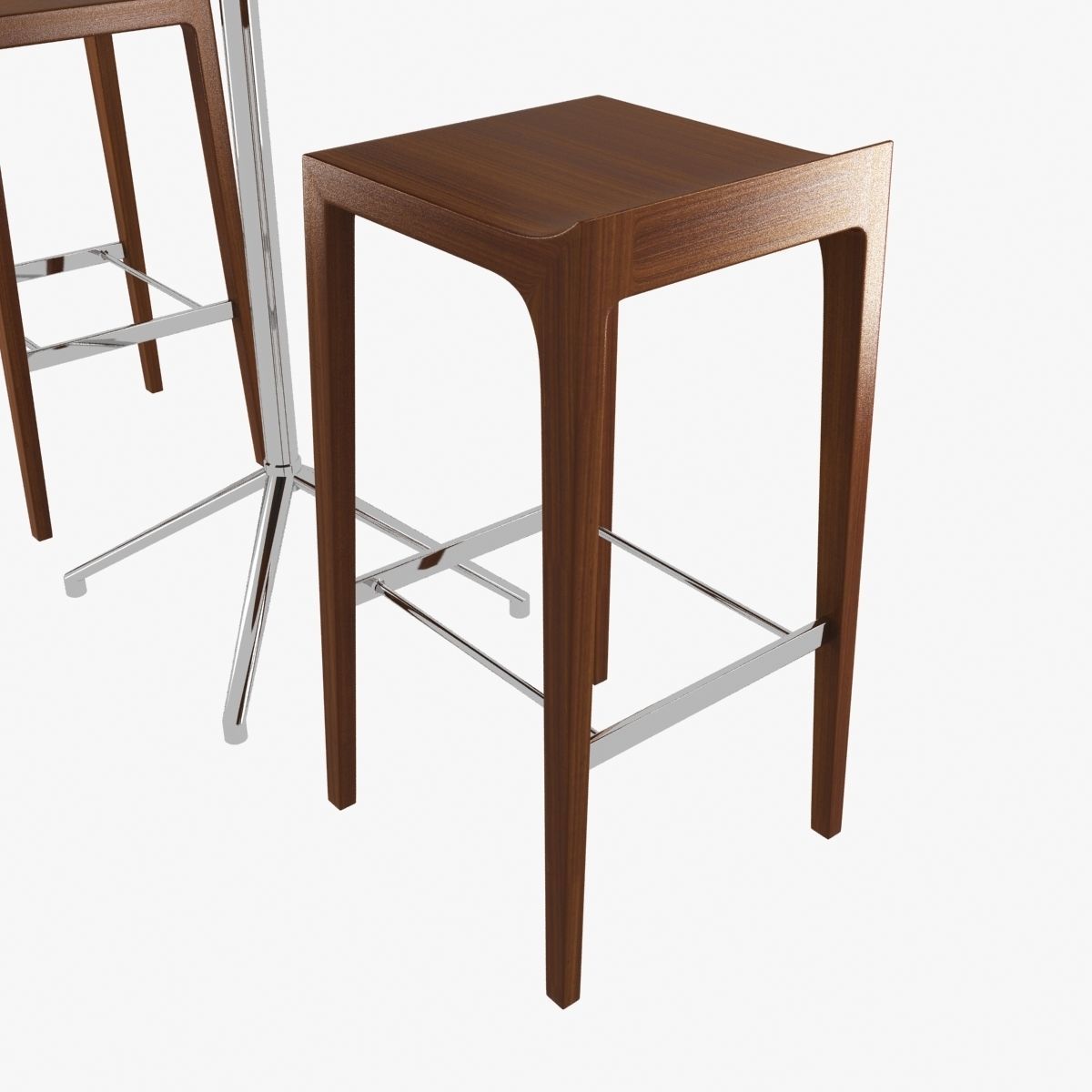 bernhardt vanish bar stool and story high table 3D model_9