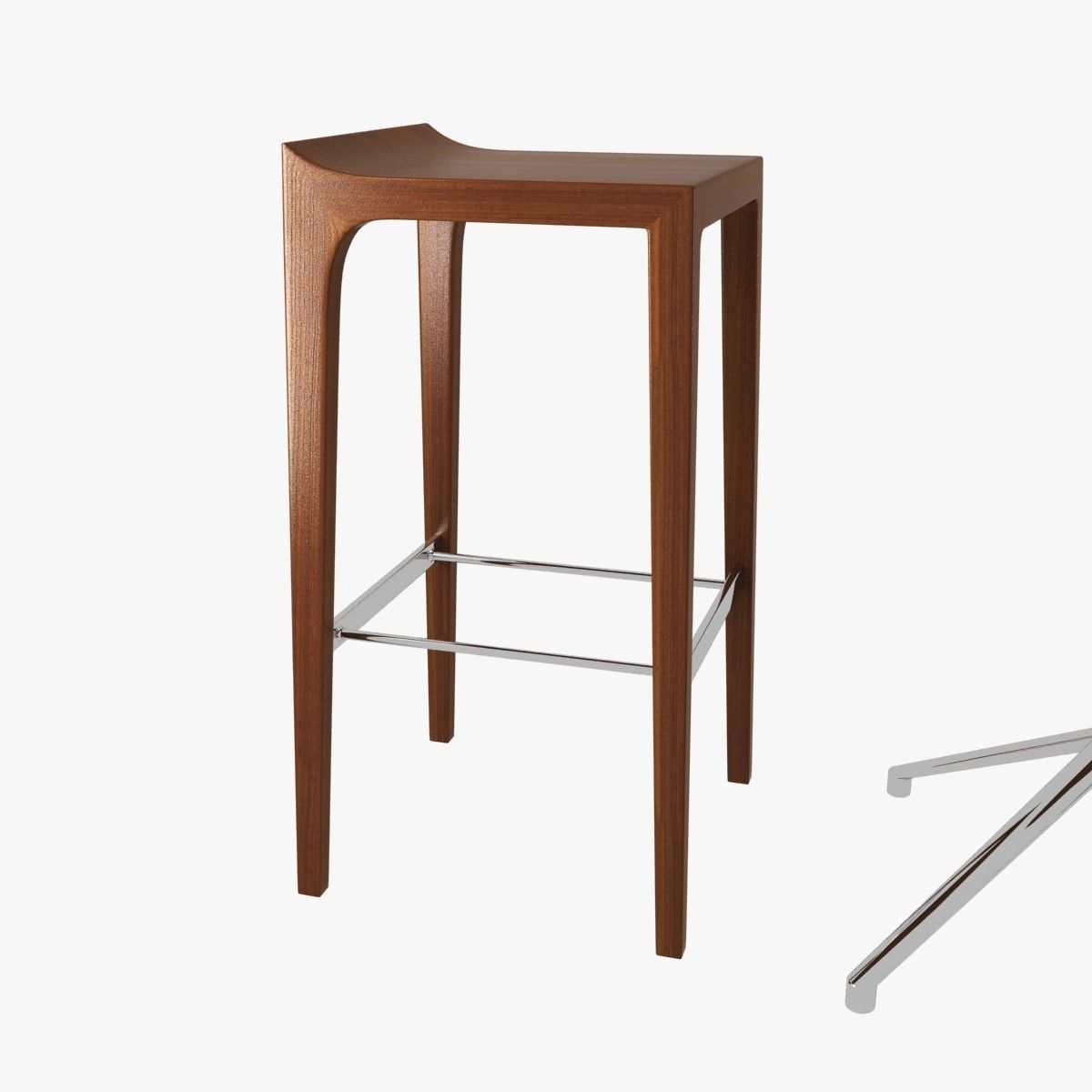 bernhardt vanish bar stool and story high table 3D model_3
