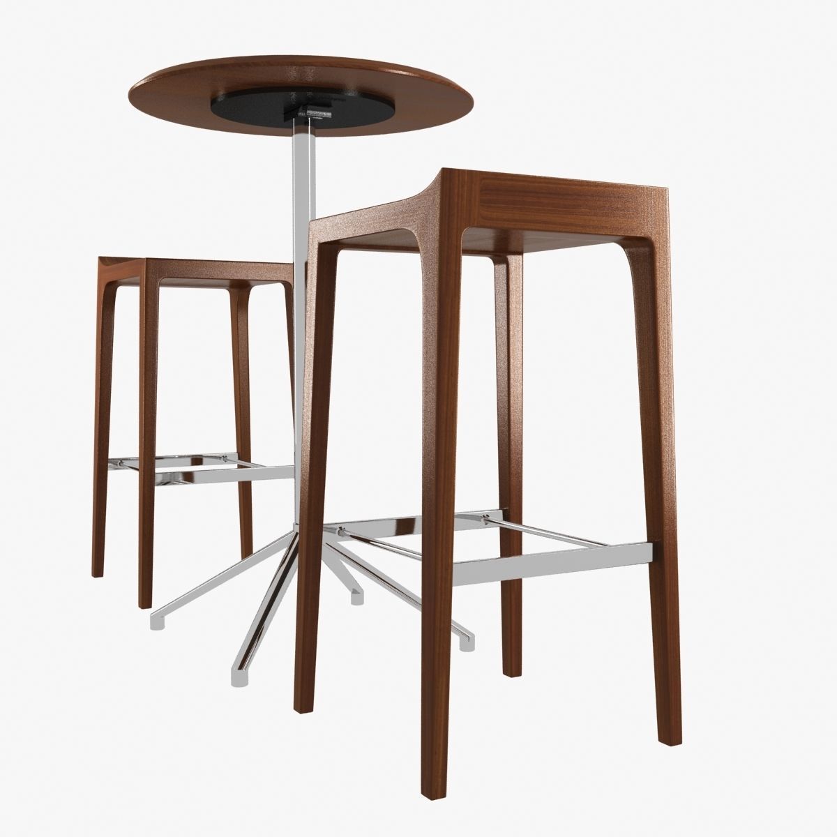 bernhardt vanish bar stool and story high table 3D model_5